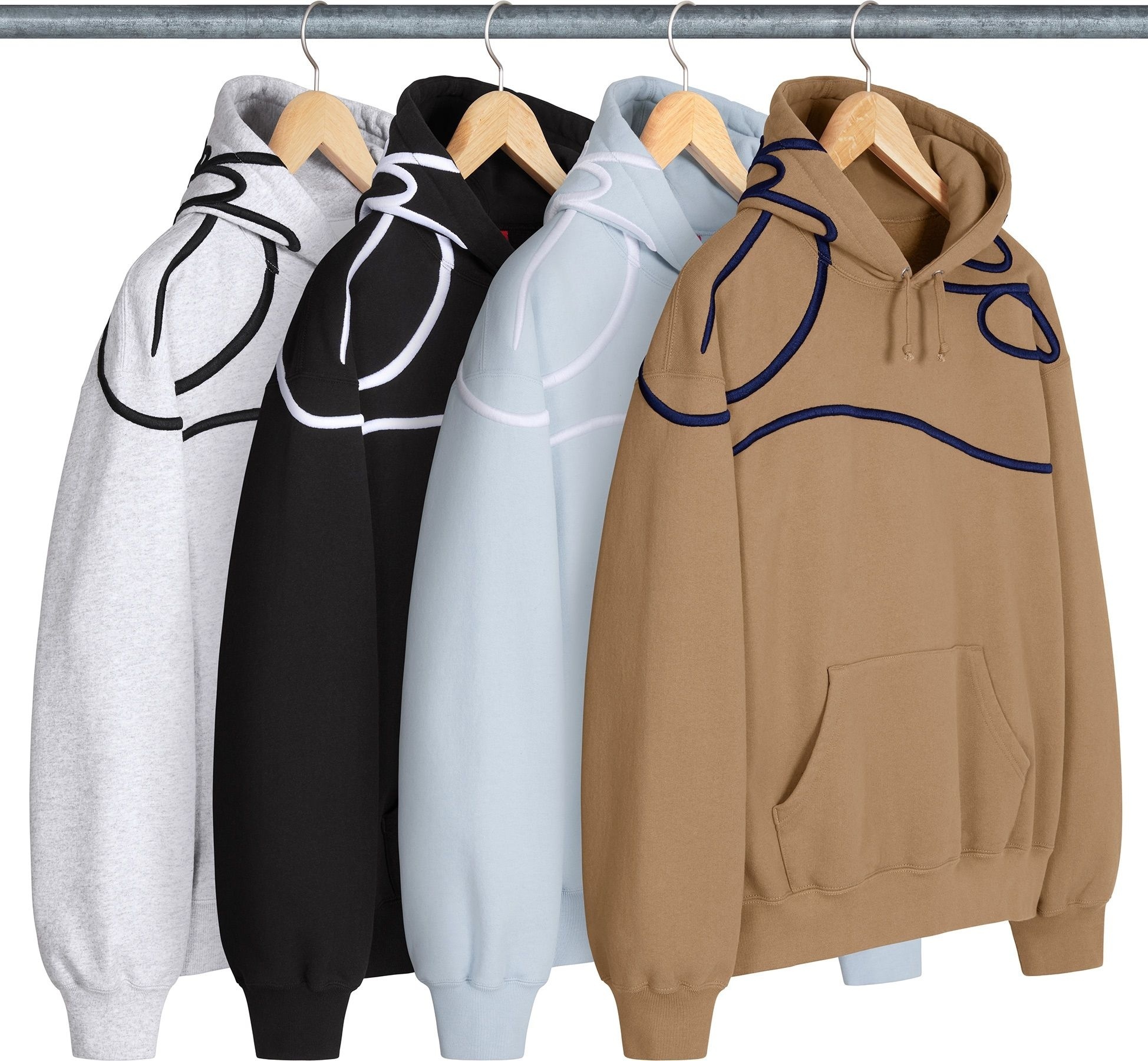 Shoulder Script Hooded Sweatshirt